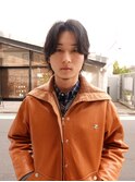 メンズボブウルフメンズミディアムレイヤーカットメンズウルフ
