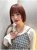 髪質改善＊アプリコットオレンジボブ＊美髪【Zina 新宿】
