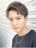 Haleスパイキーショートブルーブラックニュアンスパーマ原宿