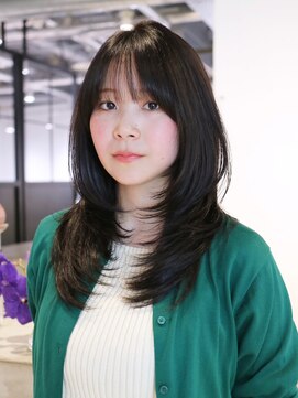 アルバム 池袋(ALBUM) 美髪顔周りレイヤーおくれ毛前髪カットロング_F0776