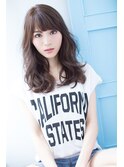 ラフなロングヘア×グレージュカラー