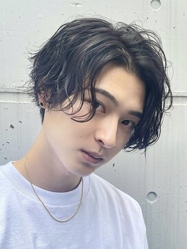 アンサー 渋谷(ANSWER) センターパートニュアンスパーマシャドウパーマフェザーパーマ