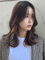 ヘアサロンエム 渋谷店(HAIR SALON M)&nbsp;くびれ×レイヤー×切りっぱなしボブ髪質改善ミディアムレイヤー