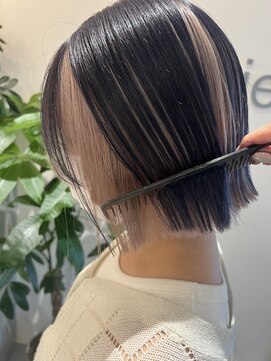 デザインカラー/アンブレラカラー/インナーカラー/ぷつっとボブ