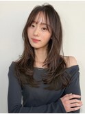 抜け感レイヤーグレージュ 透明感 韓国風