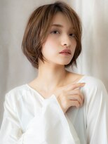 カバーヘア ブリス 戸田公園西口店(COVER HAIR bliss) ミルクグレージュ小顔レイヤーショートボブX戸田公園30代40代