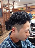 スパイキーショート/ブルーブラック/フェザーパーマ