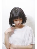 【morio池袋】人気の髪型 黒髪厚めバング小顔ボブ