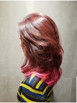 シャックシェブーアンジェリック(chaque cheveux Angelique) バレイヤージュ ~マゼンタをのせて~