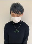 ツーブロックネイビーショート