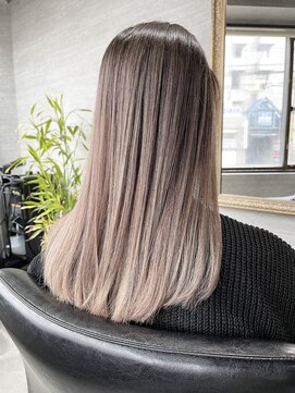 バーチョ(bacio) ミルクティーブロンドバレイヤージュ【Insta→bacio_ozawa】