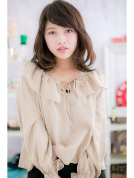 ミック ヘアアンドメイク アップ 駒込店(miq Hair&Make up) グレージュカラー外ハネカールくびれミディc1