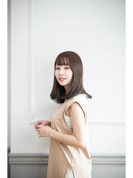 カリン 横浜店(carin) 【carin横浜】暗めカラー/大人ガーリー/鎖骨ミディアム/艶カラー