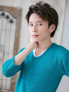 モッズヘアメン 札幌月寒店(mod's hair men) ≪mod's men≫ワイルドアップバングのニュアンスカラーショートa