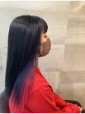 インナーカラー ブルーアッシュ