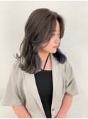 韓国ヘア×透けグレージュ×インナーバイオレット
