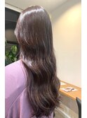 ラベンダーグレージュ×艶ロング