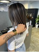 秋冬！暗めのバレイヤージュも人気です！_dark brown ash_