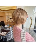 髪質改善ストレート/ショートボブ