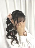 編みこみカチューシャハートヘアアレンジ