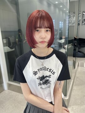 イリ(iLi) 【iLi×REN】ボルドー/ワインレッド/ブリーチなしダブルカラー