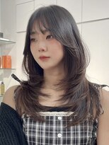 ロンドアンメゾン 原宿(Lond un Maison.)&nbsp;【木坂桃歌】レイヤーカット　黒髪カタログ　ネビージュ