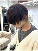 グラスペディア(graspedia)&nbsp;ミルクティーベージュインナーカラーウルフ【広島メンズウルフ】