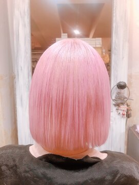 キミ(kimi) 【kimi自由が丘】ピンクホワイトカラー×フェイスフレーミング