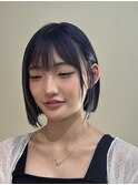 切りっぱなしボブ/カット/池袋