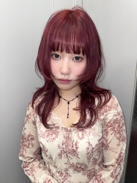 オーン 渋谷(OOn) long layer×wine red