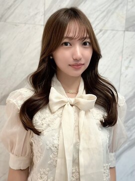 シーシンジュク 新宿南口(Sea shinjuku) ココアベージュ×レイヤー[小顔/黒髪/オリーブグレー]