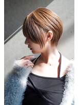 カライングドゥ(ing deux)&nbsp;大人可愛い20代30代40代黒髪前下がりショートボブ丸みショート◎