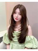 韓国顔周り/バタフライカット/ミディアムレイヤーカット/大宮