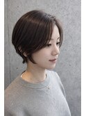 小顔見え丸み大人クールショート