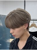 ラウンドマッシュ/ミルクティーベージュ/メンズハイトーンカラー