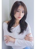 レイヤーカット×アッシュベージュ