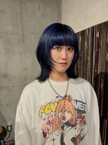 アンサム 下北沢店(UNSOME) ボブレイヤー/ブリーチ/ネイビー/ルーツカラー