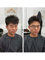 メンズジョイ マツエ(men's joy MATSUE)&nbsp;朝が楽ピンパーマ/松江/メンズパーマ/理容室/顔剃り/眉毛サロン