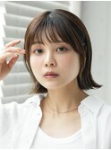 表参道白髪ぼかしレイヤーボブベージュアッシュグレージュ60代
