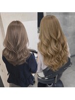 レム 新宿(REM) ミルクティーベージュ、ケアブリーチ、ダブルカラー