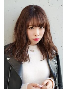 美容室 ロージー(Rosy) ぱっつん前髪×波ウェーブ