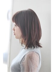 ～mod's hair~バレイヤージュ 外ハネミディ