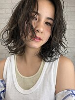 ヘアサロンエム 渋谷店(HAIR SALON M)&nbsp;外ハネボブ/アッシュブラウン/ネオウルフ/デザインカラー