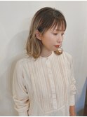 【loty川原一高】グラデーションカラー×切りっぱなしボブ