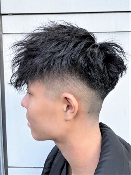 ガズル ハラジュク(GUZZLE HARAJUKU) ハイウエイト 前下がり 無造作ツイストスパイラル メンズ