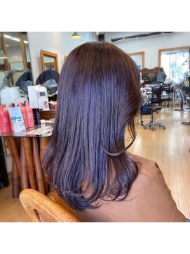 ベル(BELL) アヴェダカラーで柔らかツヤ色セミロング【BELL用賀/桜新町】