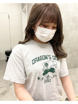 スー 渋谷(suu) ミルクティーベージュハイライトインナーカラーケアブリーチ