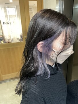 レア(Le’a) 【Le'a】インナーカラー×パープルシルバー