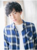 セミウエット束感こなれラウンドマッシュパーマQ