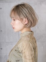 ミニボブ/小顔バング/ハイトーン［東銀座/銀座］